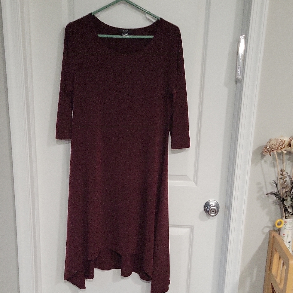 Alfani Wine High Low Dress
